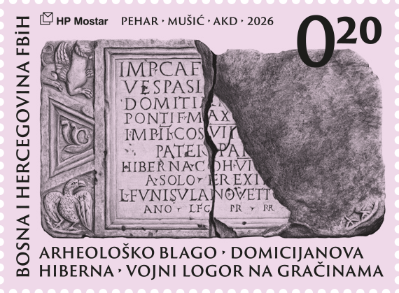 Redovito izdanje maraka HP Mostar s motivom Domicijanove hiberne na Gračinama Redovito izdanje maraka HP Mostar s motivom Domicijanove hiberne na Gračinama